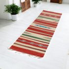 Indyjski Kilim chodnik 60x240 cienki dywan bawełniany