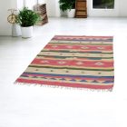Indyjski nowoczesny kilim 140x200 bawełniany kilim dywan