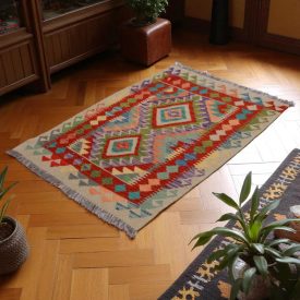 Kilim tkany ręcznie Chobi 86x128 dywan kilim wełniany
