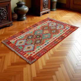   Dywan kilim Chobi 156x98 – ręcznie tkany z wełny w Afganistanie