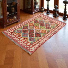   Dywan kilim Chobi 149x98 – ręcznie tkany z wełny w Afganistanie