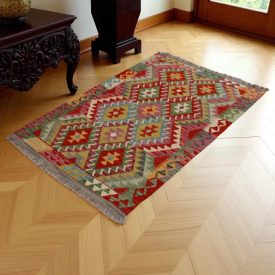   Dywan kilim Chobi 149x101 – ręcznie tkany z wełny w Afganistanie