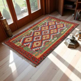   Dywan kilim Chobi 170x102 – ręcznie tkany z wełny w Afganistanie