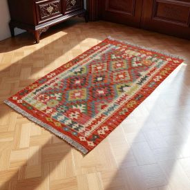   Dywan kilim Chobi 146x100 – ręcznie tkany z wełny w Afganistanie