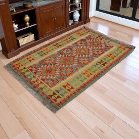   Dywan kilim Chobi 152x101 – ręcznie tkany z wełny w Afganistanie