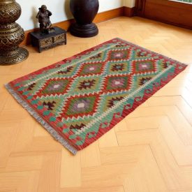   Dywan kilim Chobi 157x106 – ręcznie tkany z wełny w Afganistanie