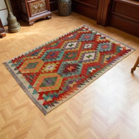   Dywan kilim Chobi 148x102 – ręcznie tkany z wełny w Afganistanie