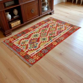   Dywan kilim Chobi 156x93 – ręcznie tkany z wełny w Afganistanie