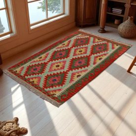   Dywan kilim Chobi 153x100 – ręcznie tkany z wełny w Afganistanie