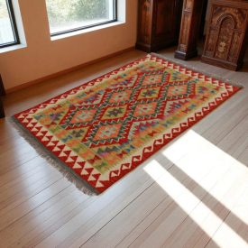   Dywan kilim Chobi 155x101 – ręcznie tkany z wełny w Afganistanie