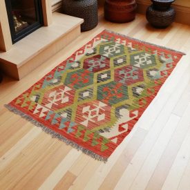   Dywan kilim Chobi 153x98 – ręcznie tkany z wełny w Afganistanie