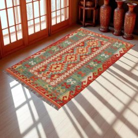   Dywan kilim Chobi 156x100 – ręcznie tkany z wełny w Afganistanie
