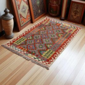   Dywan kilim Chobi 151x105 – ręcznie tkany z wełny w Afganistanie