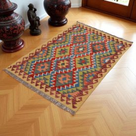   Dywan kilim Chobi 143x99 – ręcznie tkany z wełny w Afganistanie