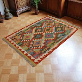   Dywan kilim Chobi 151x100 – ręcznie tkany z wełny w Afganistanie