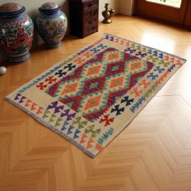 Kilim ręcznie tkany Chobi 147x101 dywan kilim wełniany