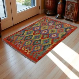Kilim tkany ręcznie Chobi 150x102 dywan kilim wełniany