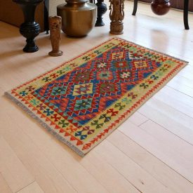   Dywan kilim Chobi 152x102 – ręcznie tkany z wełny w Afganistanie
