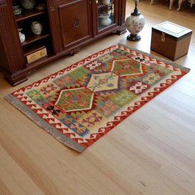   Dywan kilim Chobi 148x93 – ręcznie tkany z wełny w Afganistanie