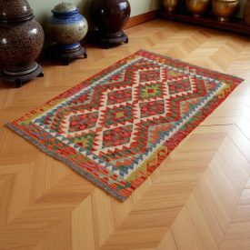   Dywan kilim Chobi 152x102 – ręcznie tkany z wełny w Afganistanie