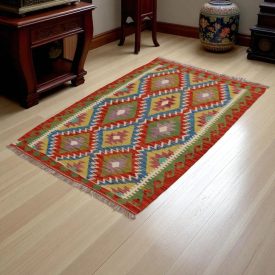   Dywan kilim Chobi 152x101 – ręcznie tkany z wełny w Afganistanie