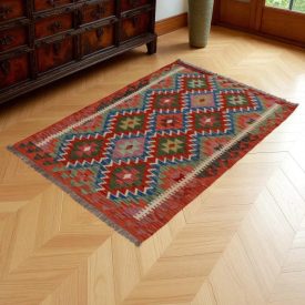   Dywan kilim Chobi 157x104 – ręcznie tkany z wełny w Afganistanie