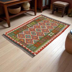   Dywan kilim Chobi 149x102 – ręcznie tkany z wełny w Afganistanie