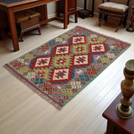   Dywan kilim Chobi 157x102 – ręcznie tkany z wełny w Afganistanie