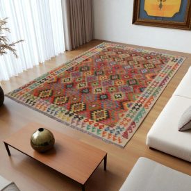 Dywan Kilim wełniany Chobi 197x282 Kilim ręcznie tkany