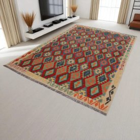   Dywan kilim Chobi 203x296 – ręcznie tkany z wełny w Afganistanie