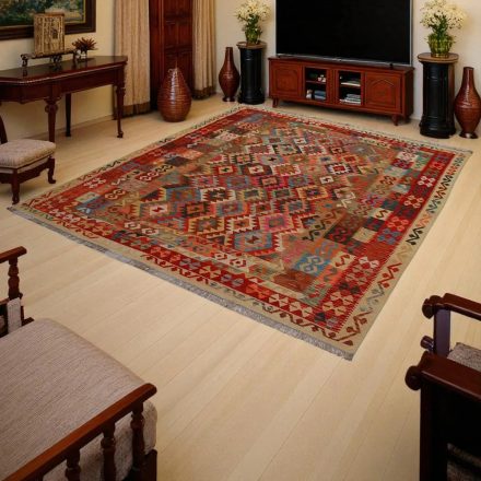 Dywan kilim Chobi 238x299 – ręcznie tkany z wełny w Afganistanie