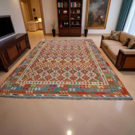   Dywan kilim Chobi 301x484 – ręcznie tkany z wełny w Afganistanie