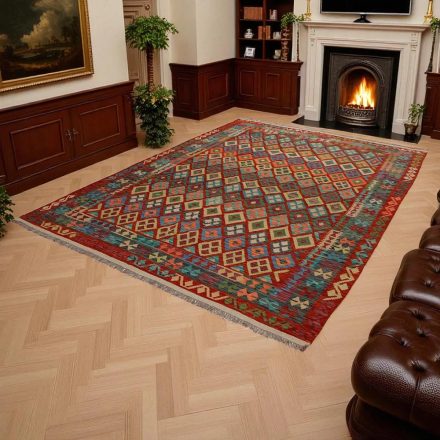 Dywan kilim Chobi 245x340 – ręcznie tkany z wełny w Afganistanie
