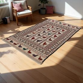 Dywan Kilim tradycyjny Adarskan 126x202 dywan na ścianę