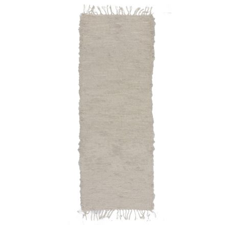 Dywan szmaciany 201x76 beżowy bawełniany dywan szmaciany