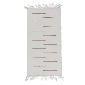 Dywan szmaciany 70x129 beżowy szmaciany dywan bawełniany