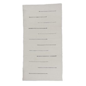 Dywan szmaciany 71x140 biały szmaciany dywan bawełniany