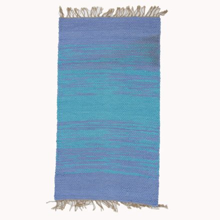 Dywan szmaciany 71x130 niebieski szmaciany dywan bawełniany