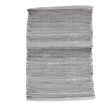 Dywan szmaciany 59x84 biały-czarny szmaciany dywan bawełniany
