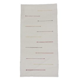 Dywan szmaciany 70x138 biały szmaciany dywan bawełniany