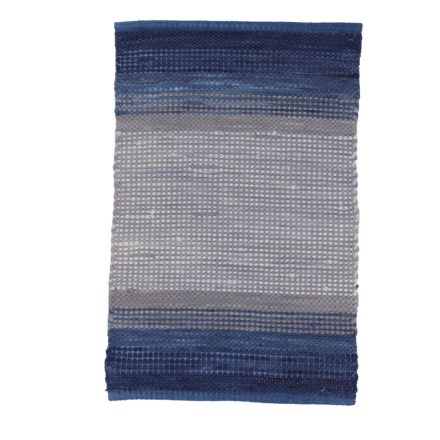 Dywan szmaciany 57x88 niebieski-szary szmaciany dywan bawełniany