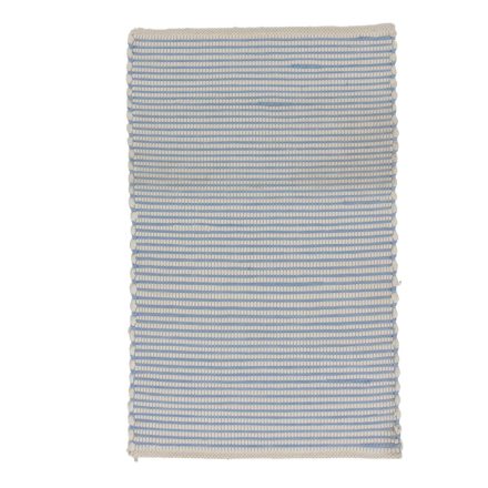 Dywan szmaciany 57x91 biały-niebieski szmaciany dywan bawełniany