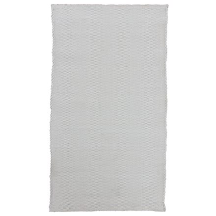 Dywan szmaciany 124x67 biały bawełniany dywan szmaciany