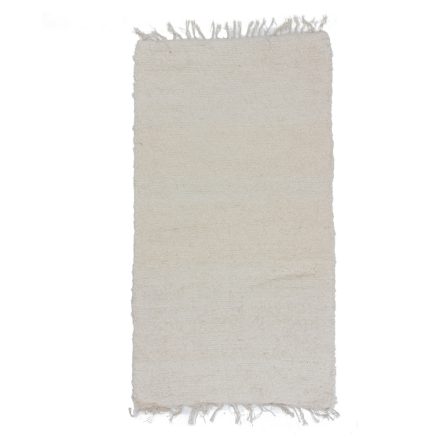 Puszysty dywan beżowy 75x130 miękki dywan szmaciany