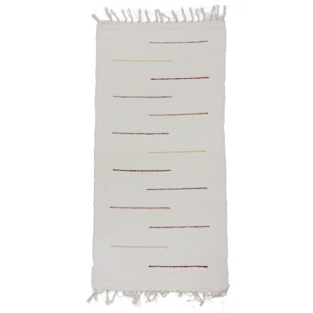 Dywan szmaciany 142x68 beżowy bawełniany dywan szmaciany