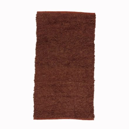 Puszysty dywan brązowy 70x126 miękki dywan szmaciany