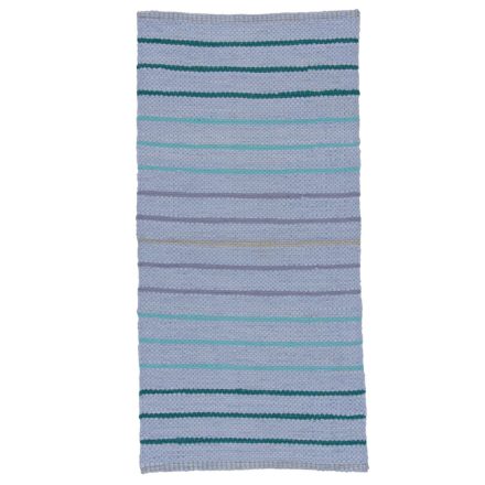 Dywan szmaciany 122x60 niebieski bawełniany dywan szmaciany