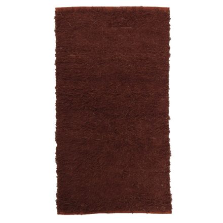 Dywan szmaciany brązowy 126x70 puszysty bawełniany dywan szmaciany