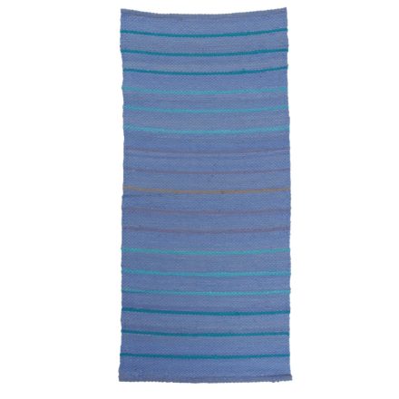 Dywan szmaciany 130x60 niebieski bawełniany dywan szmaciany