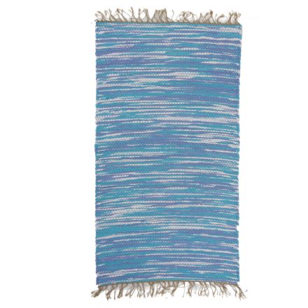 Dywan szmaciany 130x72 niebieski bawełniany dywan szmaciany